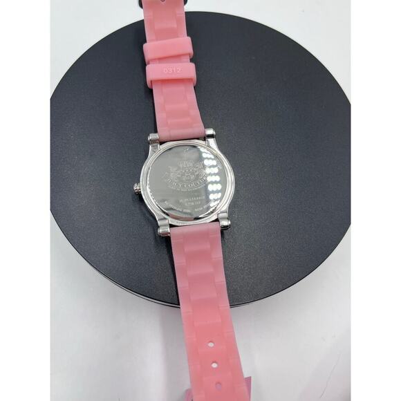 Juicy Couture HRH 1900615 Ladies Pink‎ Silicone Band Pave Watch New Battery main image 8